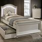Furniture of America Norris Full Platform Bed in Pearl White, , large