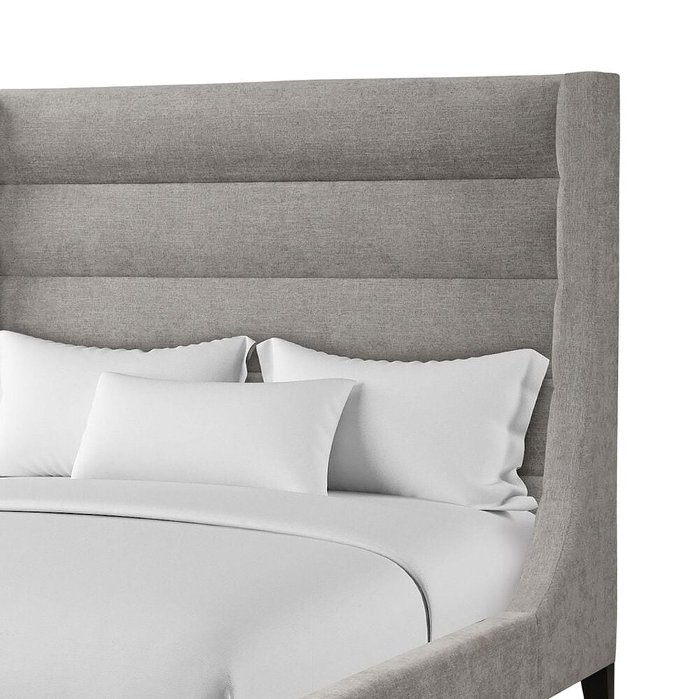 Simeon Collection Jacob King Upholstered Bed in Luxe Light Grey, , large