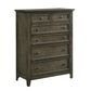 Hawthorne Furniture San Mateo 5 Drawer Chest in Gray, , large