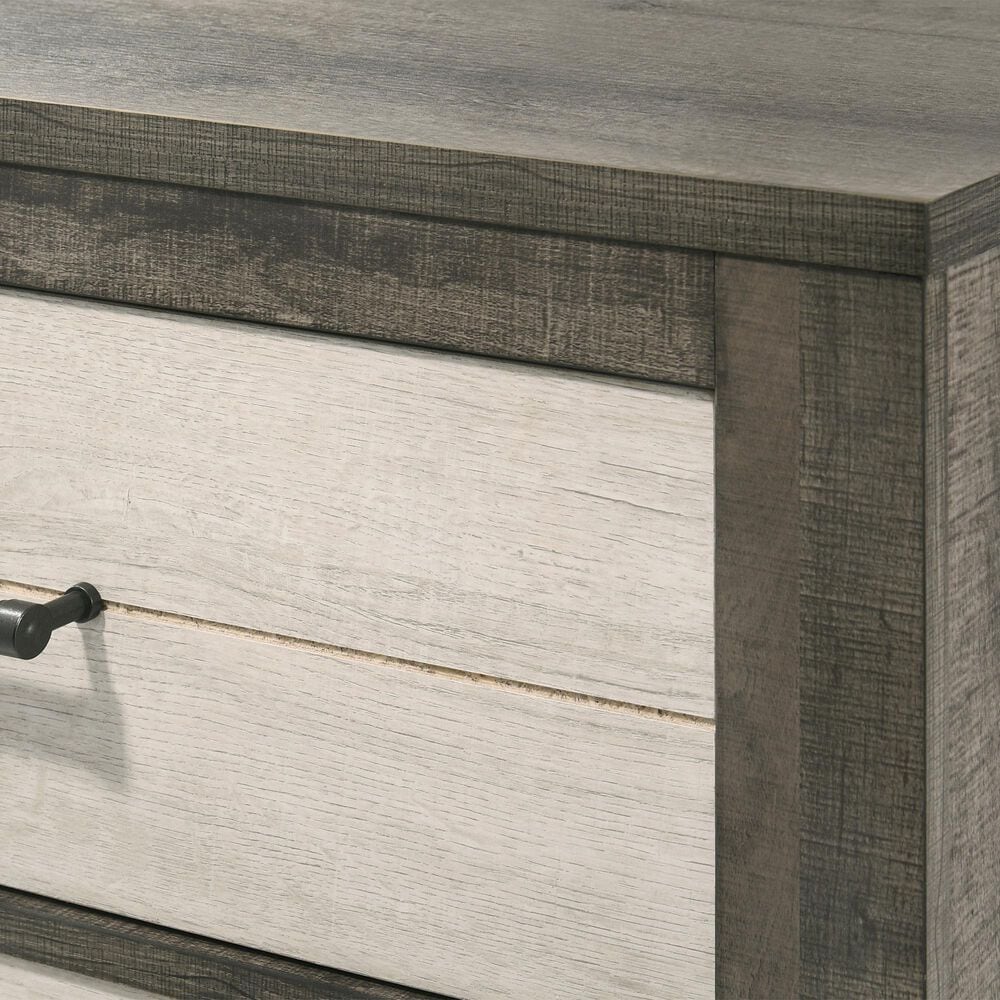 Crown Mark Rhett 4-Drawer Chest in Gray and White, , large