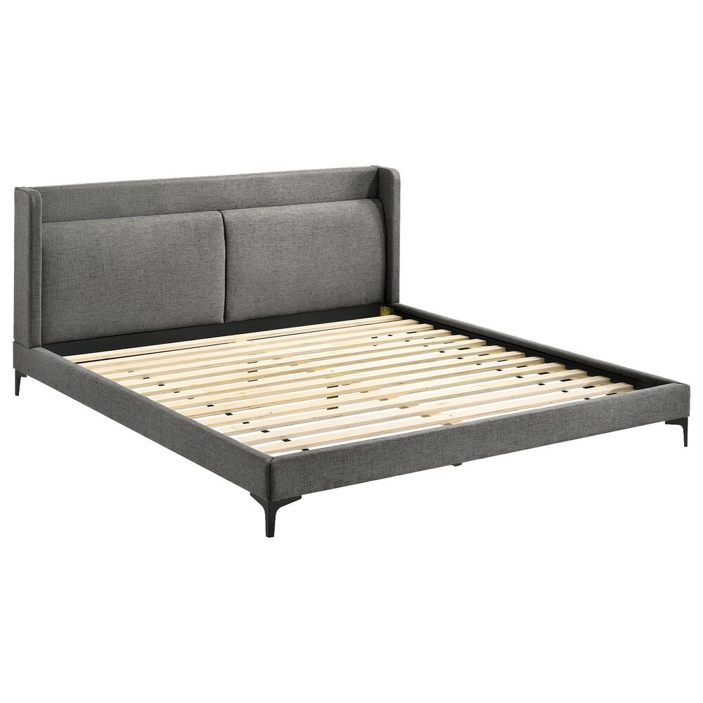Blue River Legend 4-Piece King Platform Bed Set in Gray/Black, , large