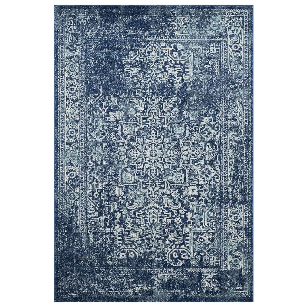 Safavieh Evoke EVK256A-5 5&#39;1&quot; x 7&#39;6&quot; Navy/Ivory Area Rug, , large