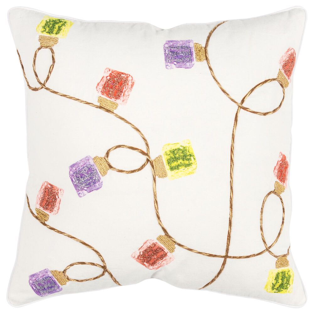 Rizzy Home Transitional Style 20" Pillow in Ivory, , large
