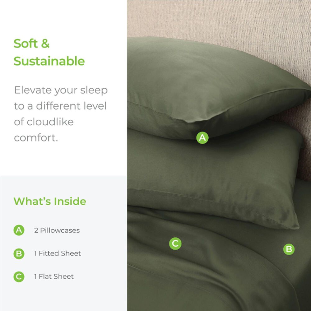 Cariloha Aloha Soft 4-Piece King Sheet Set in Coastal Pine, , large