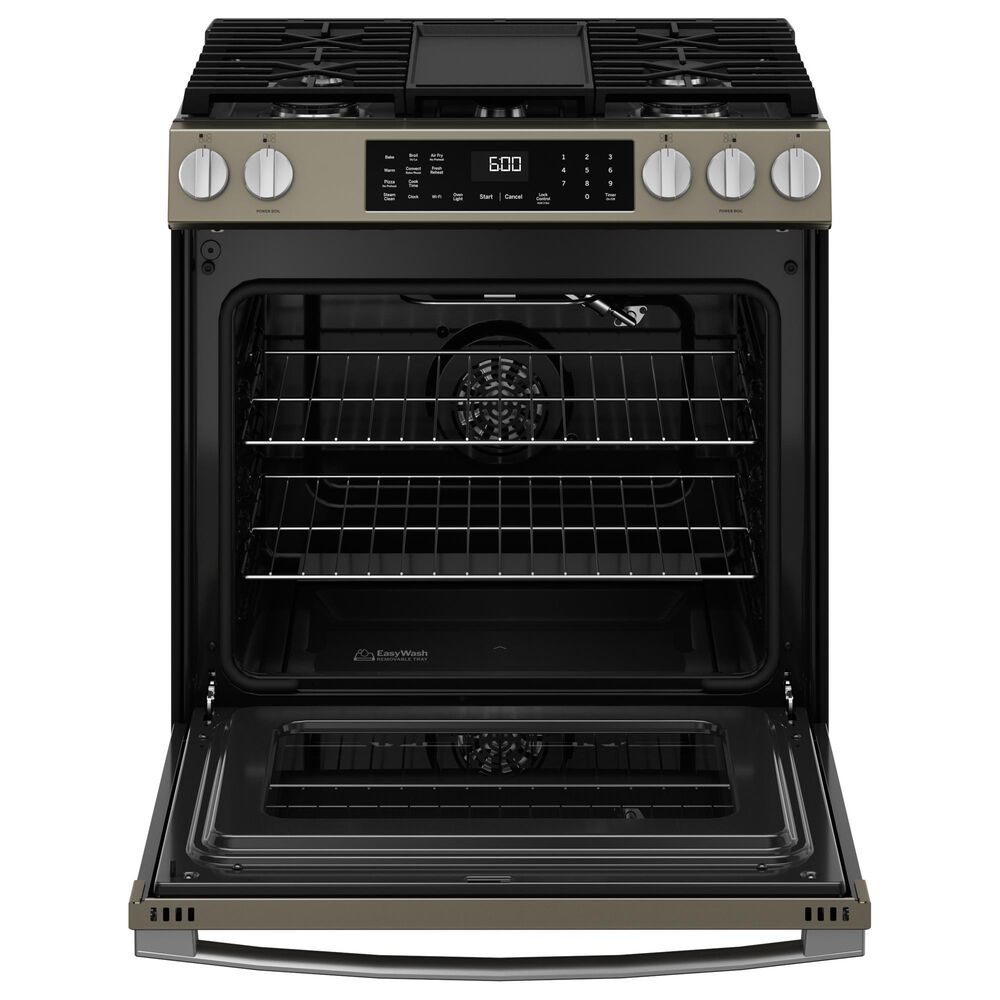 GE Appliances 30&quot; Slide-In Front-Control Convection Gas Range in Fingerprint Resistant Slate, , large