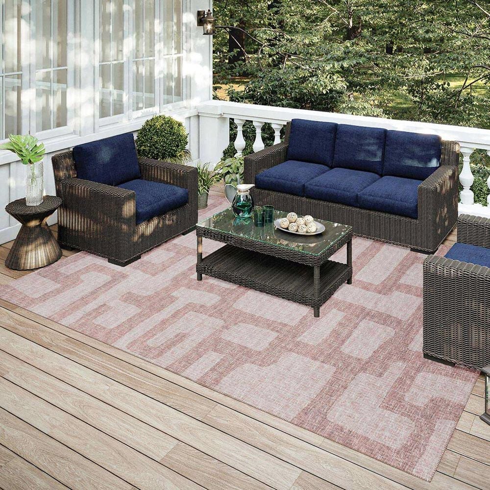 Dalyn Rug Company Sedona Geometric 8&#39; x 10&#39; Taupe Indoor/Outdoor Area Performance Rug, , large