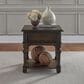 Belle Furnishings Provence Park 1-Drawer End Table in Chateau Brown, , large