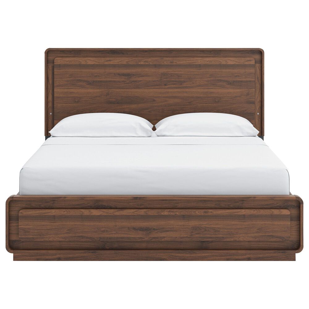 Ashley Fortlorn 4-Piece California King Bedroom Set in Walnut Brown with LED Light, , large