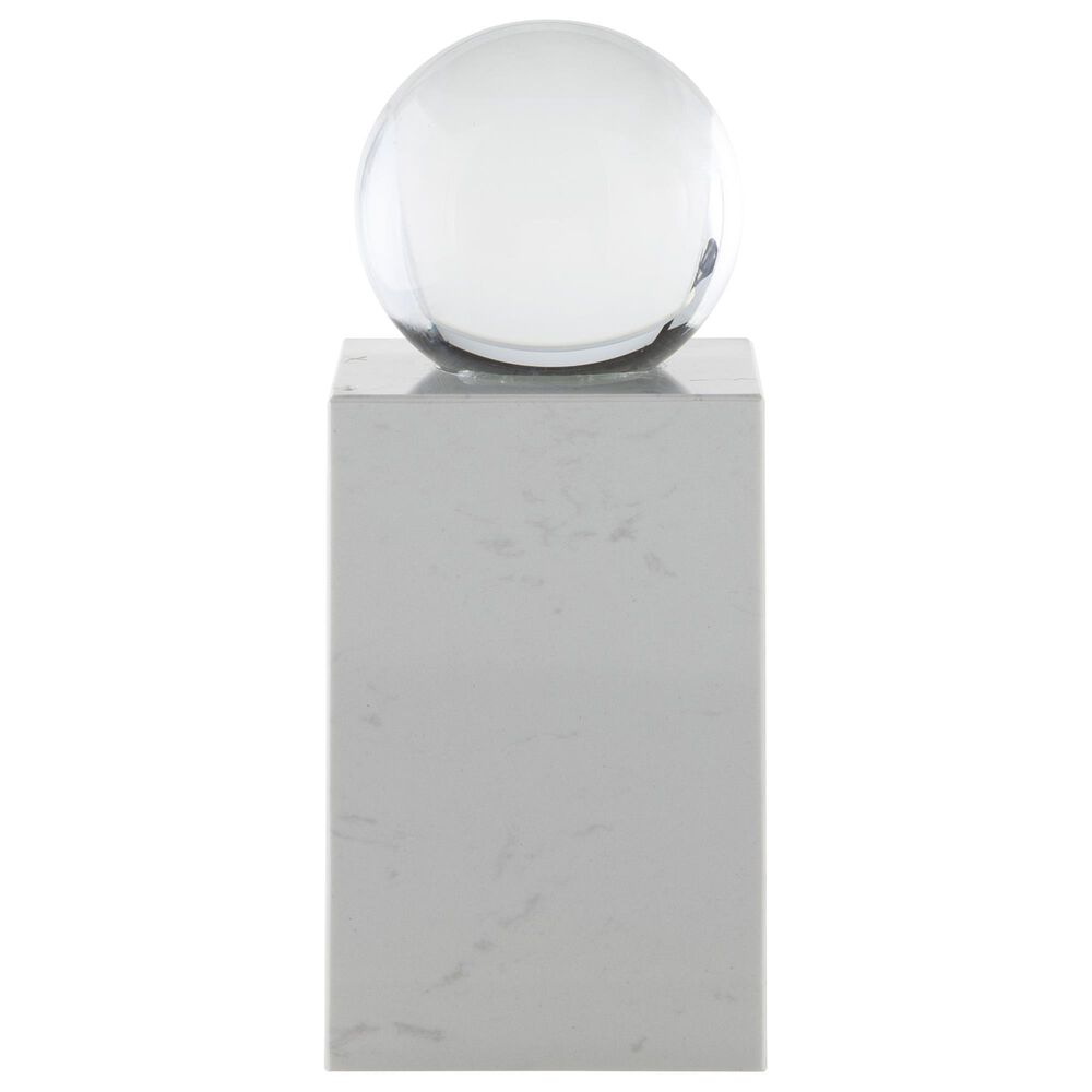 Ashley Sellner 14.25" Sculpture in Clear and White, , large