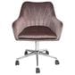 Impressions Vanity Sadie Swivel Vanity Chair with Pink Cushion in Silver Chrome, , large