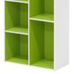 HOMLUX 5-Cube Reversible Storage Bookshelf in White and Green, , large