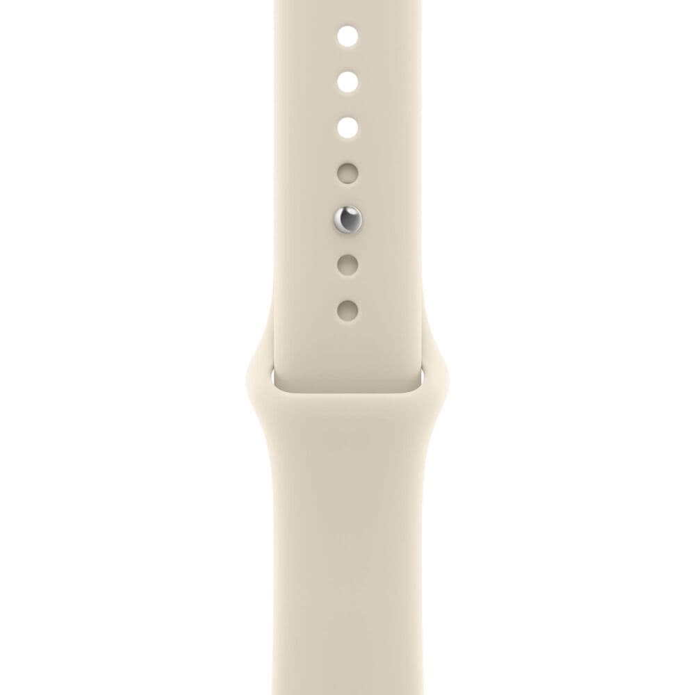 Apple Watch SE 3 (GPS + Cellular) 44mm Starlight Aluminum Case with Sand Sport Band - S/M, , large