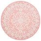 Safavieh Micro-Loop Oriental 7" Round Pink and Ivory Area Rug, , large