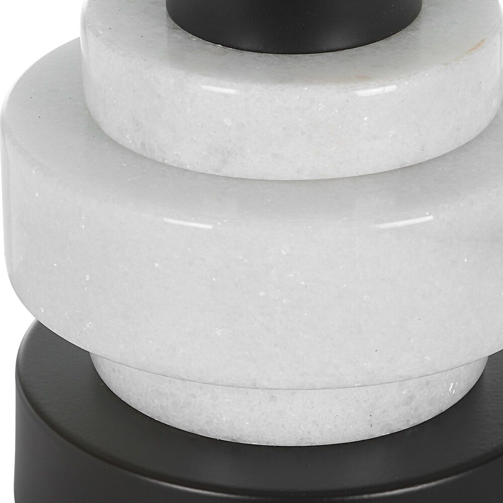 Uttermost Alliance Buffett Lamp in White and Black, , large