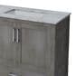Lexora Home Jacques 80" Double Bathroom Vanity in Distressed Grey with 2 cm White Carrara Marble Top and Rectangular Sinks, , large