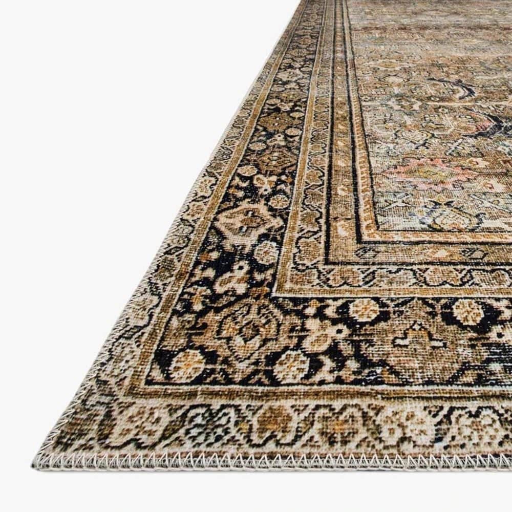 Loloi II Layla LAY-03 2&#39;6&quot; x 7&#39;6&quot; Olive and Charcoal Runner, , large