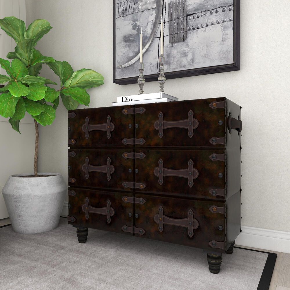 Uma Enterprises 6-Drawer Chest in Black, , large