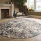 Radici USA Livigno Floral 5"3" Round Grey Area Rug, , large