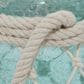Maple and Jade 5" x 16" Indoor/Outdoor Candle Lantern with Rope Handle in Frosted Blue and Cream, , large