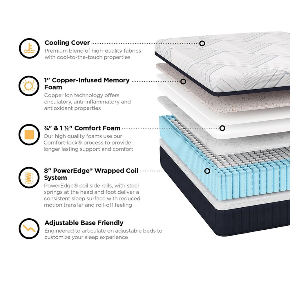 Southerland Signature Pinehurst Hybrid Firm Queen Mattress, , large