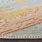 Safavieh Barbados Abstract Sunset 8" Round Light Blue and Pink Indoor/Outdoor Area Rug, , large