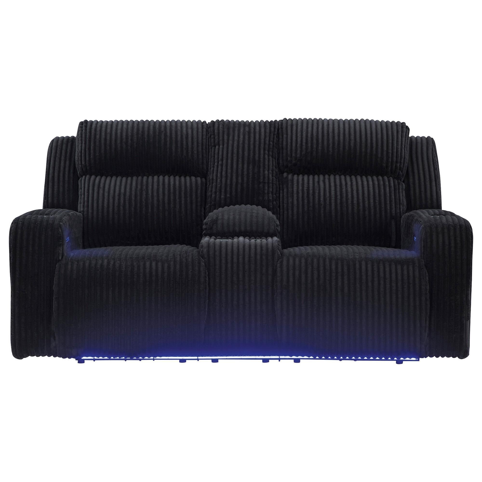 ★あきです★極美品★ AMERICANA Cool RelaxTee Ashley Forest Lake Power Reclining Loveseat with Console and