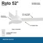 Minka-Aire Roto 52" Ceiling Fan in Flat White, , large