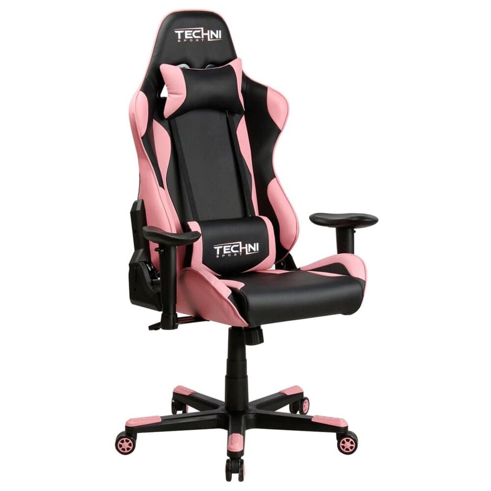 Techni Sport ProGamer2 Gaming Chair in Black and Pink, , large