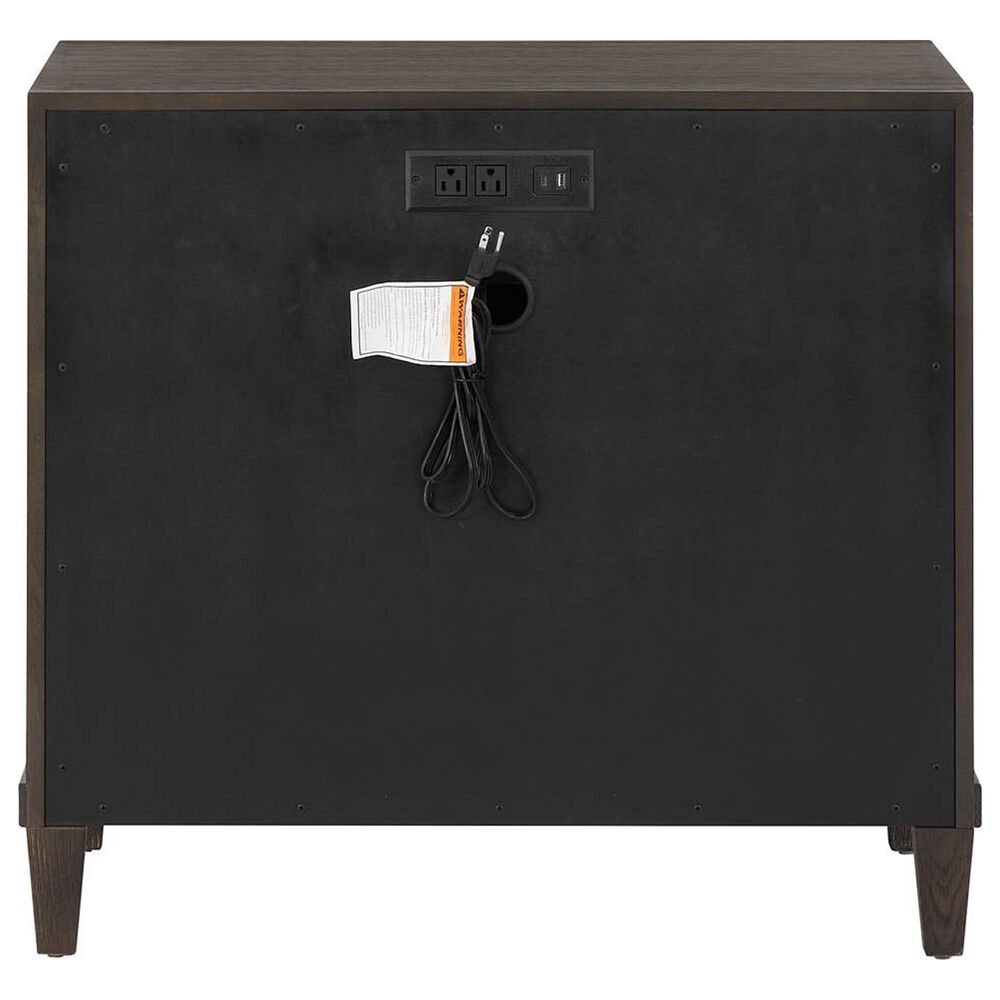 Furniture Worldwide Montclair Cocoa 3-Drawer Nightstand in Medium Brown with Outlets and USB Ports, , large