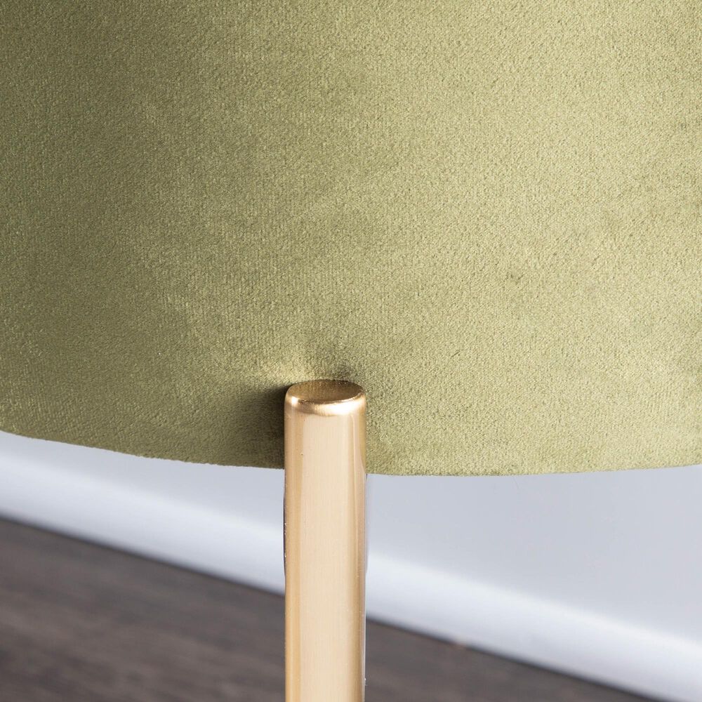 Lumisource Chloe Storage Bench in Green/Gold, , large