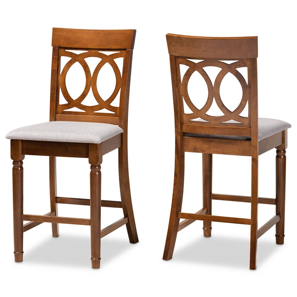 Baxton Studio Violet Counter Height Pub Chair in Walnut Brown (Set of 2), , large