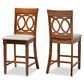 Baxton Studio Violet Counter Height Pub Chair in Walnut Brown (Set of 2), , large