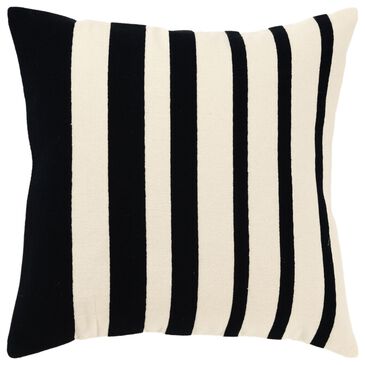Rizzy Home 20" x 20" Striped Down Filled Throw Pillow in Black and Natural, , large
