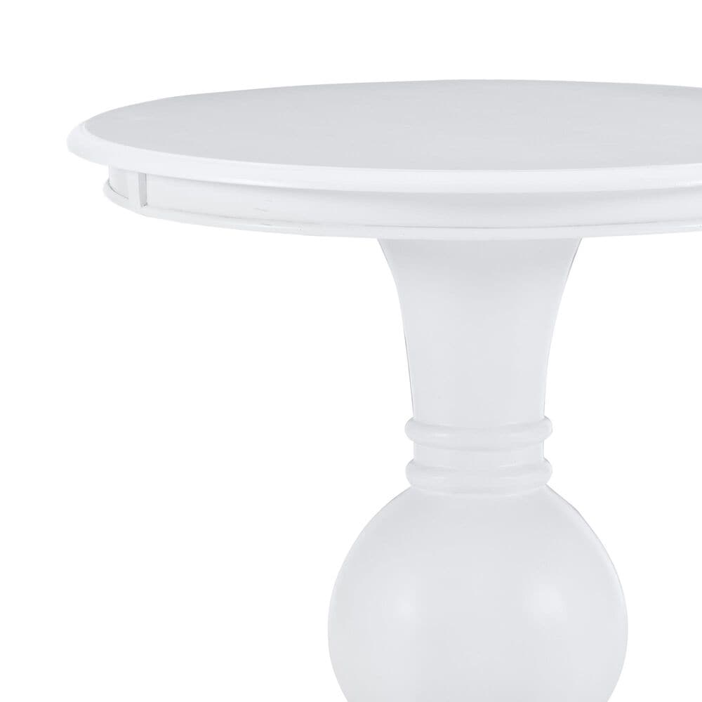Linon Home Decor Adeline Round Accent End Table in White, , large