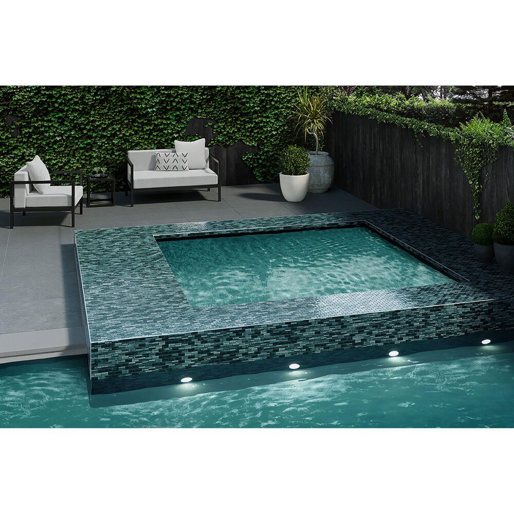 Emser Swirl Lake 1&quot; x 2&quot; Rectangle on 12&quot; x 12&quot; Glass Mosaic Sheet, , large