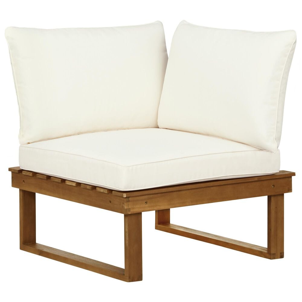Linon Home Decor Skypark 2-Piece Outdoor Conversation Set in Teak Oil, , large