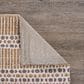 L&R Resources Natural Fiber Striped 5" x 7"9" Ivory Gray Area Rug, , large