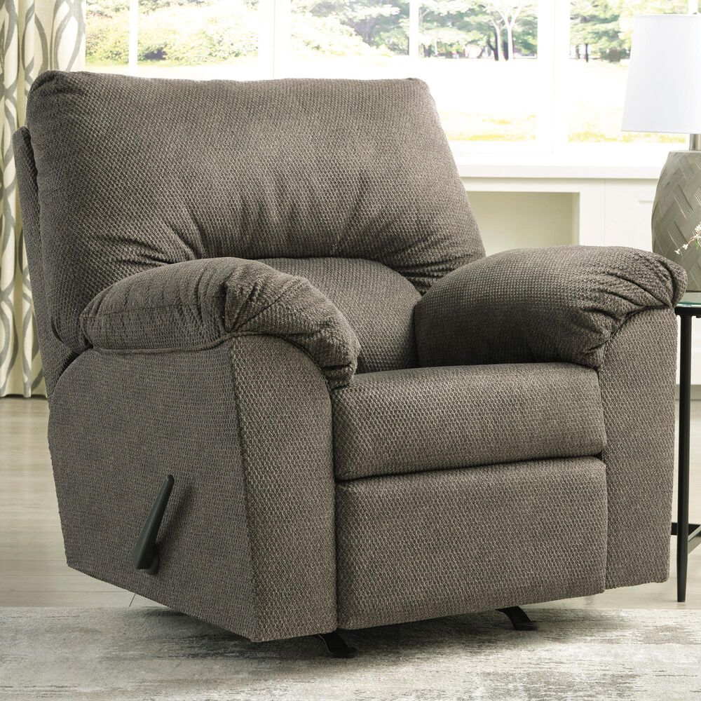 Ashley Norlou Manual Rocker Recliner in Flannel, , large
