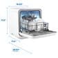 Midea 17" Portable Countertop Dishwasher with 5L Built-in Water Tank in White, , large