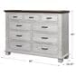 Briarwood LLC Town Hall 9 Drawer Dresser in Rustic Cherry Top and Aged White, , large