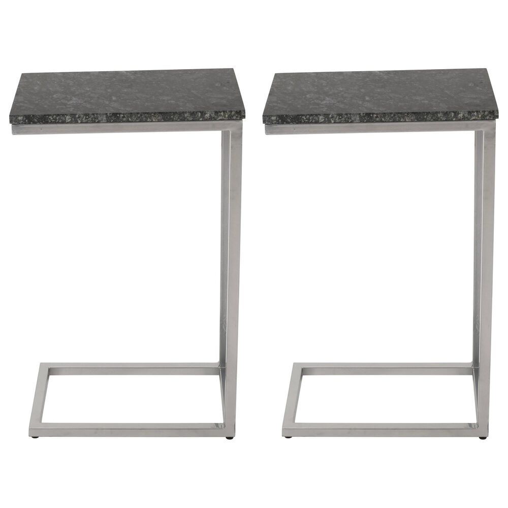 Jofran Aurora C-Table in Nero Black &#40;Set of 2&#41;, , large