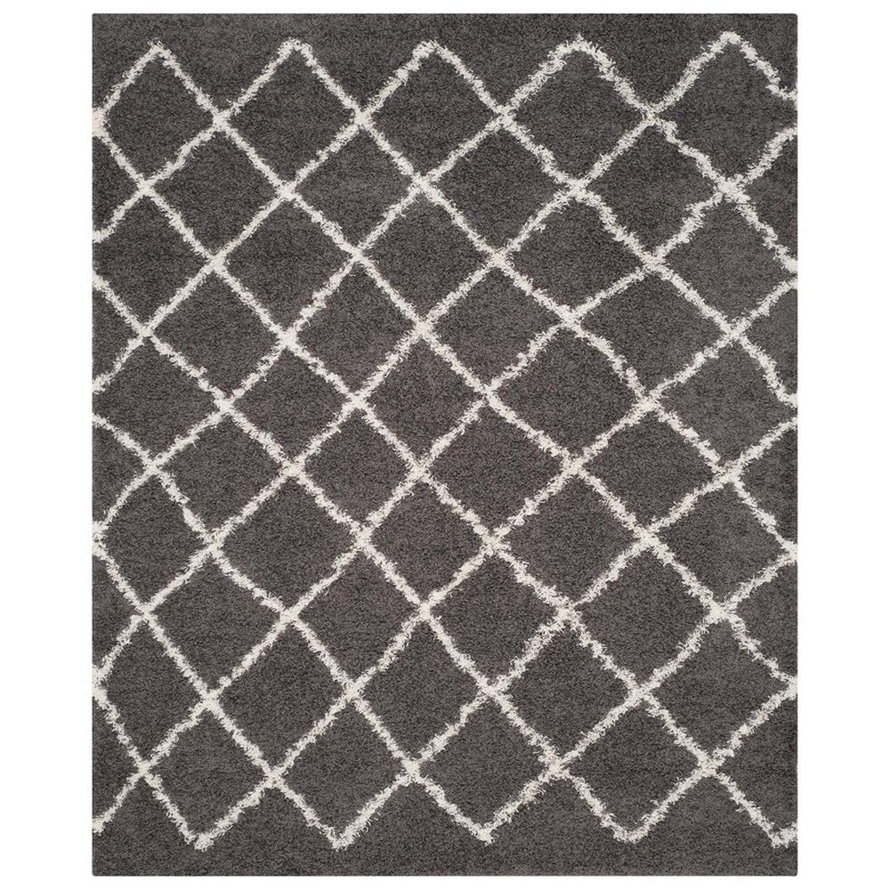 Safavieh Dallas Shag SGD258A-10 10" x 14" Dark Grey/Ivory Area Rug, , large