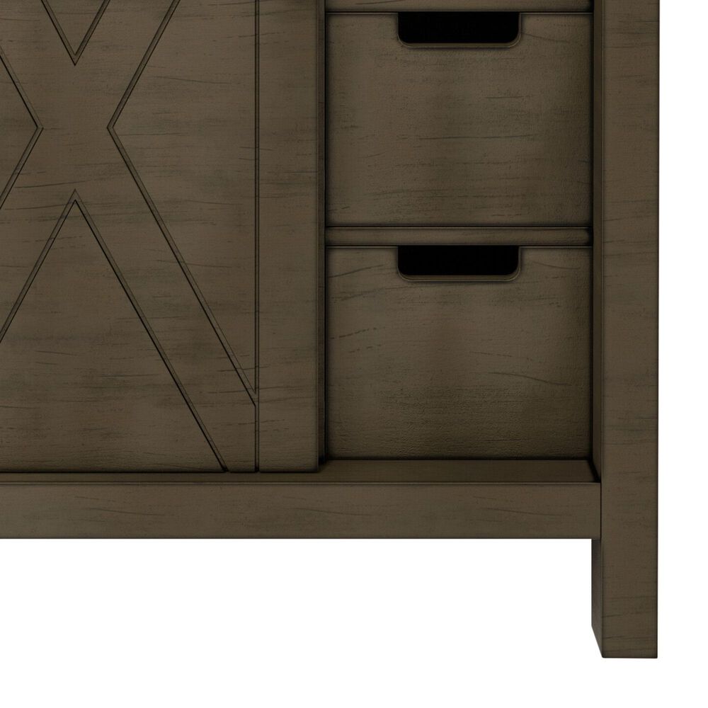 Lexora Home Marsyas 30" Single Bathroom Vanity in Rustic Brown with White Quartz Top and Rectangular Sink, , large