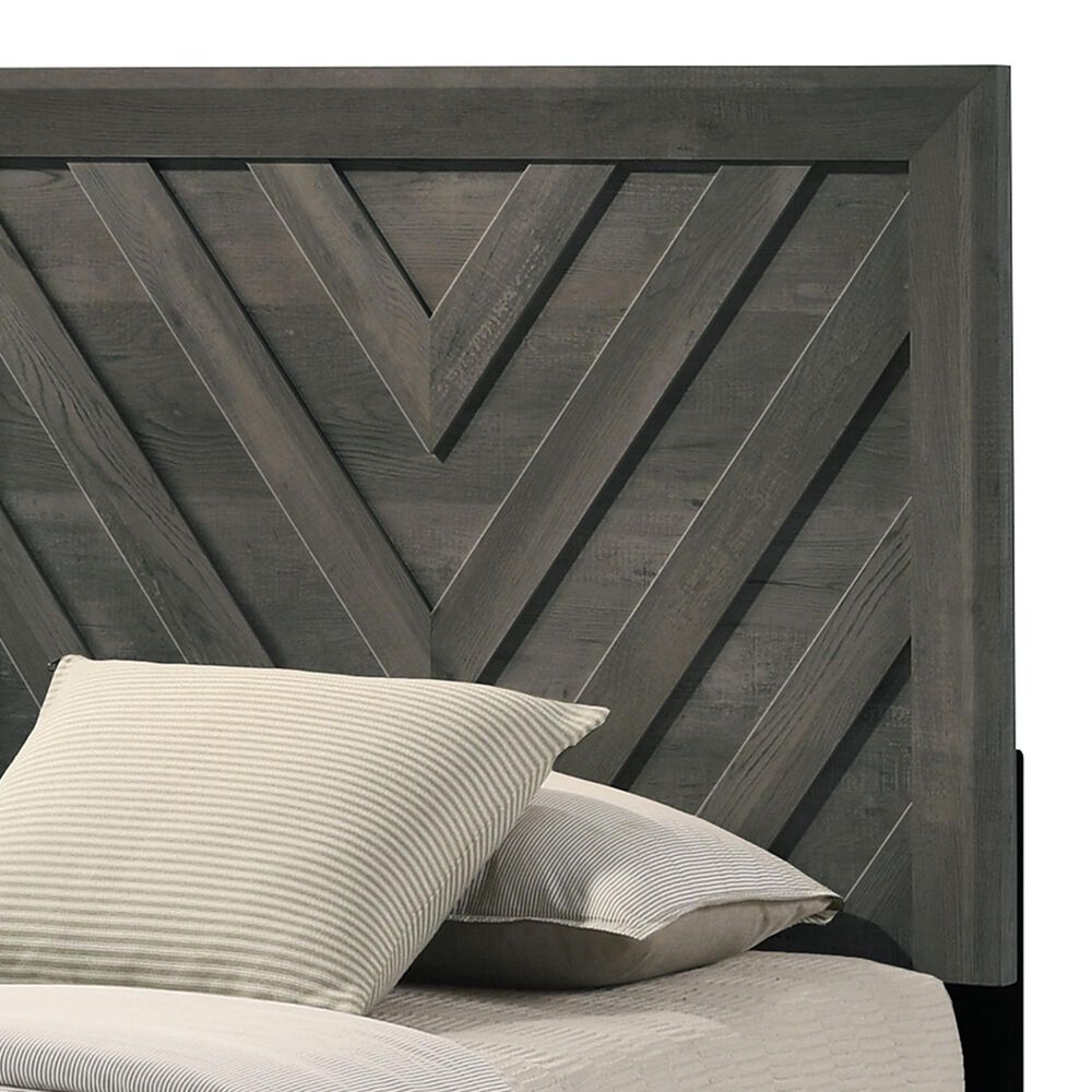 Crown Mark Valor Twin Panel Bed in Grey, , large