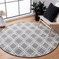 Safavieh Natura NAT478A 6" Round Ivory and Black Area Rug, , large