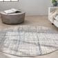 Nourison Rush 4" Round Ivory and Blue Area Rug, , large