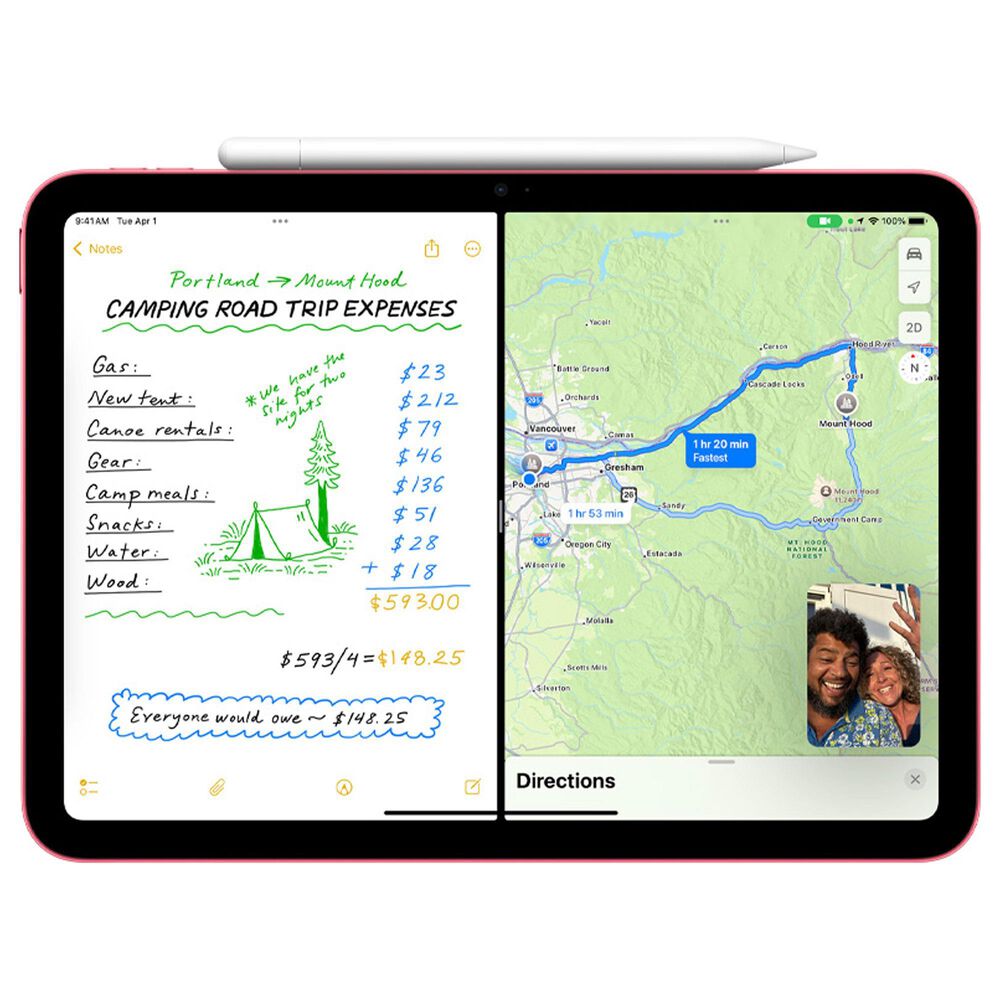 Apple iPad 11-Inch A16 Chip with Wi-Fi + Cellular - 256GB in Pink and 2-Year AppleCare+, , large