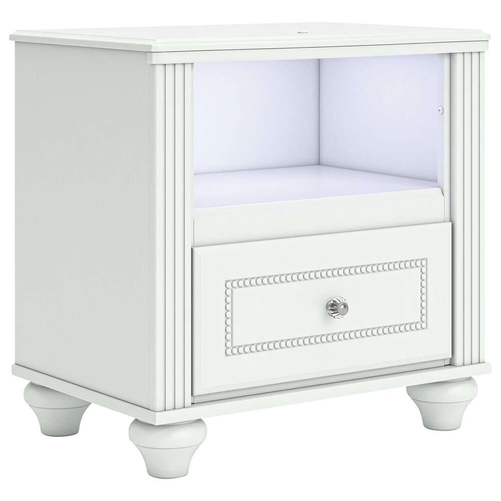 Ashley Kozlani 5-Piece Twin Panel Bedroom Set in Matte White, , large