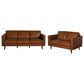 Natuzzi Editions Destrezza Stationary Sofa and Loveseat Set in Brandy, , large