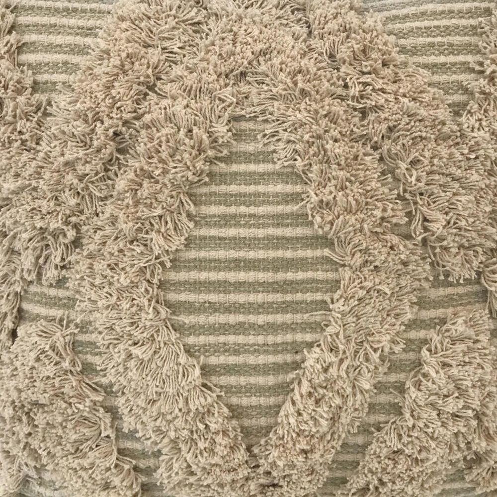 India House Boho 20&quot; Square Throw Pillow in Evergreen, , large